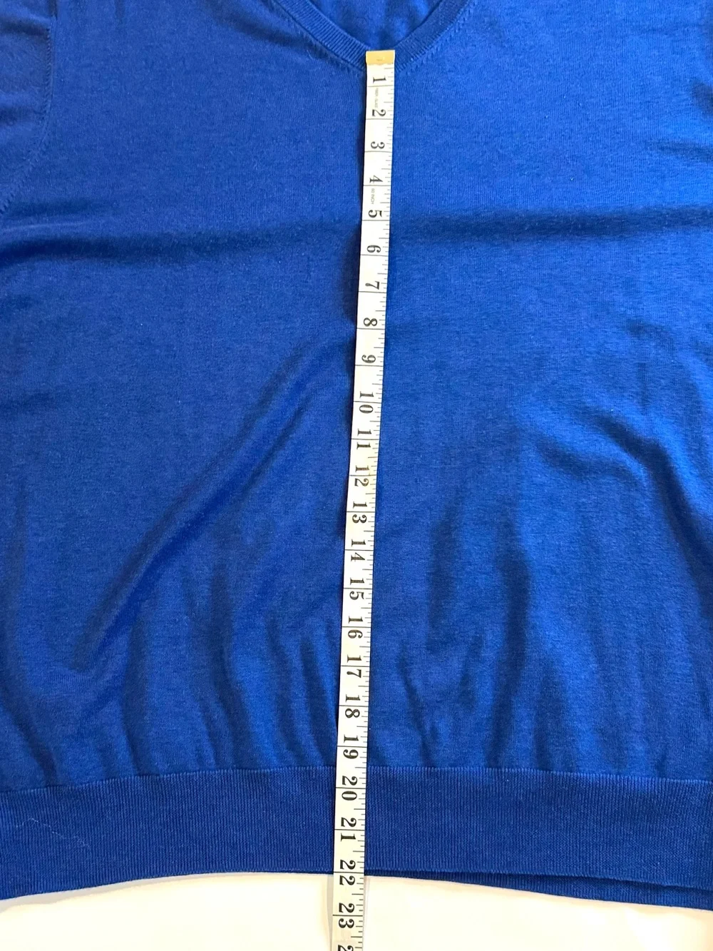 Brooks Brothers Sweater Mens XXL Supima Cotton V-Neck Pullover Knit Classic Blue